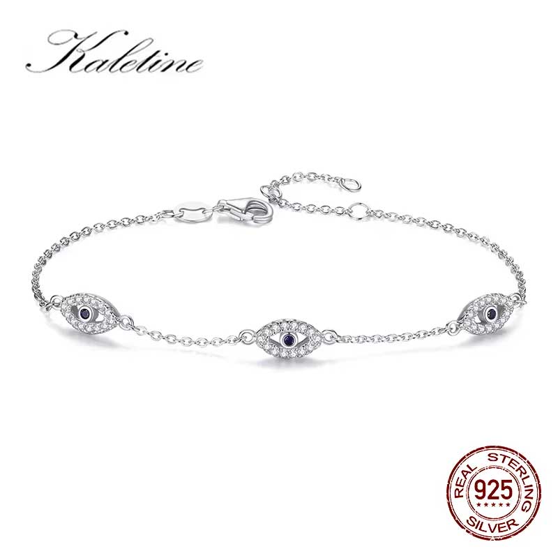 Evil Eye Bracelet - KDecisions-Bracelet Mauvais Œil pour Femme, Argent