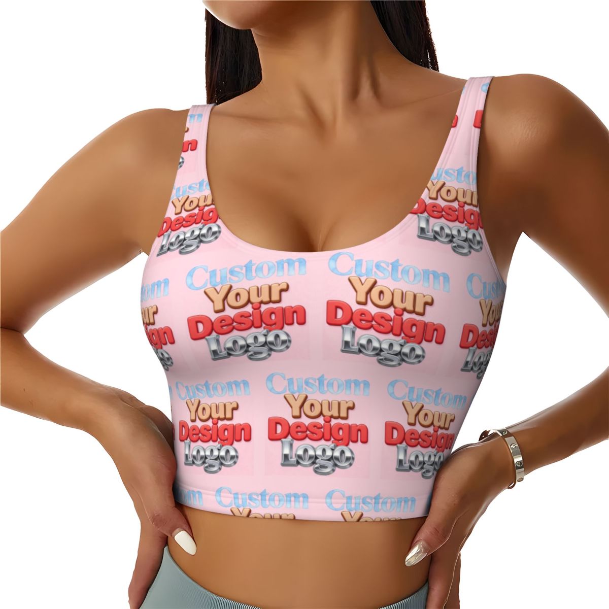 Women Accessories Logo Design - Soutien-gorge de sport personnalisé avec votre