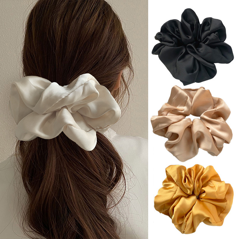Hair Tie Velvet - InjOrganza-Chouchou artificiel astique Solide pour Femme