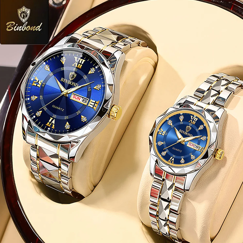 Women Accessories Display - BINBOND 2 pièces/ensemble Couple montres mode