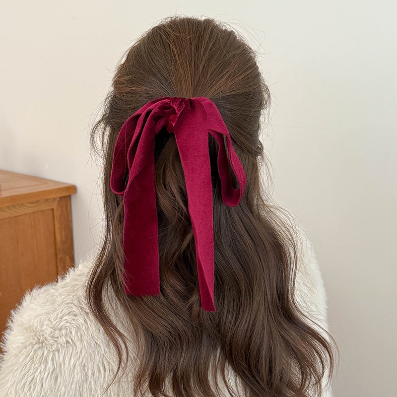 Chouchous avec nœud en ruban d - Hair Tie Velvet avis et prix