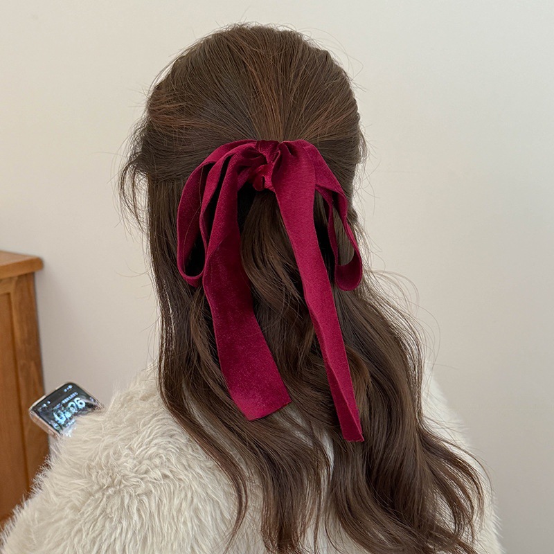 Chouchous avec nœud en ruban d - Hair Tie Velvet avis et prix