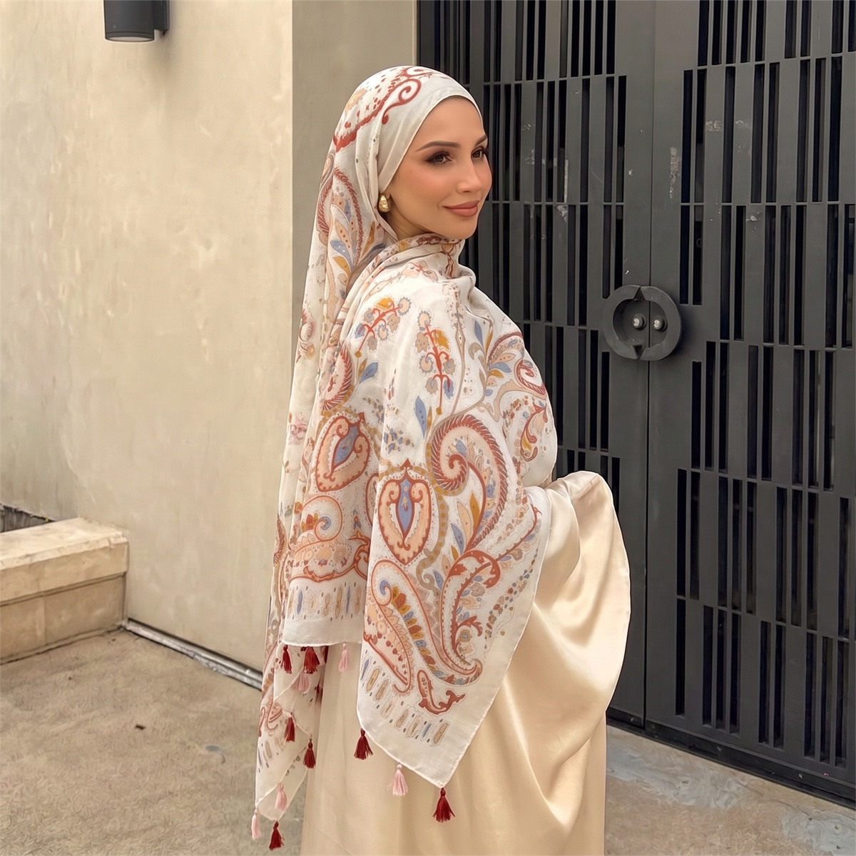 Foulard Hijab Vintage à Imprim - Women'S Vintage Accessories avis et prix