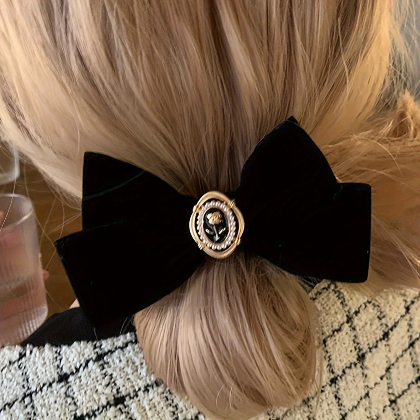 Élégant nœud en velours avec m - Hair Tie Velvet avis et prix