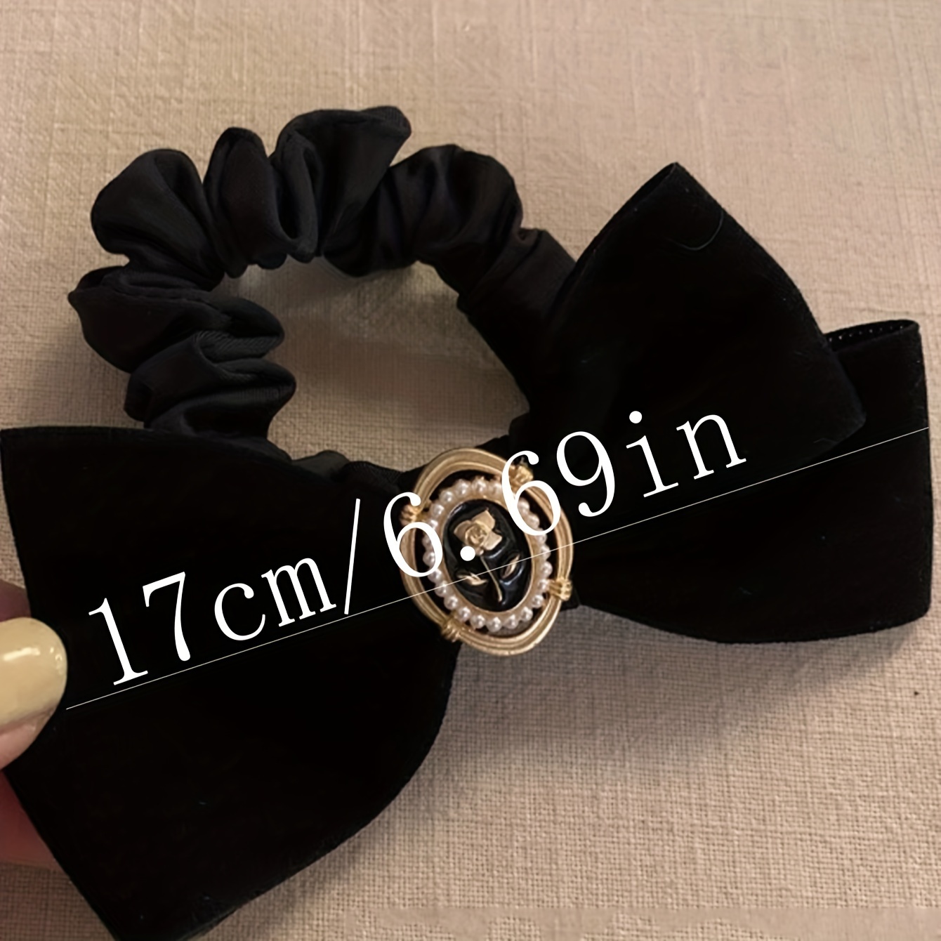 Élégant nœud en velours avec m - Hair Tie Velvet avis et prix